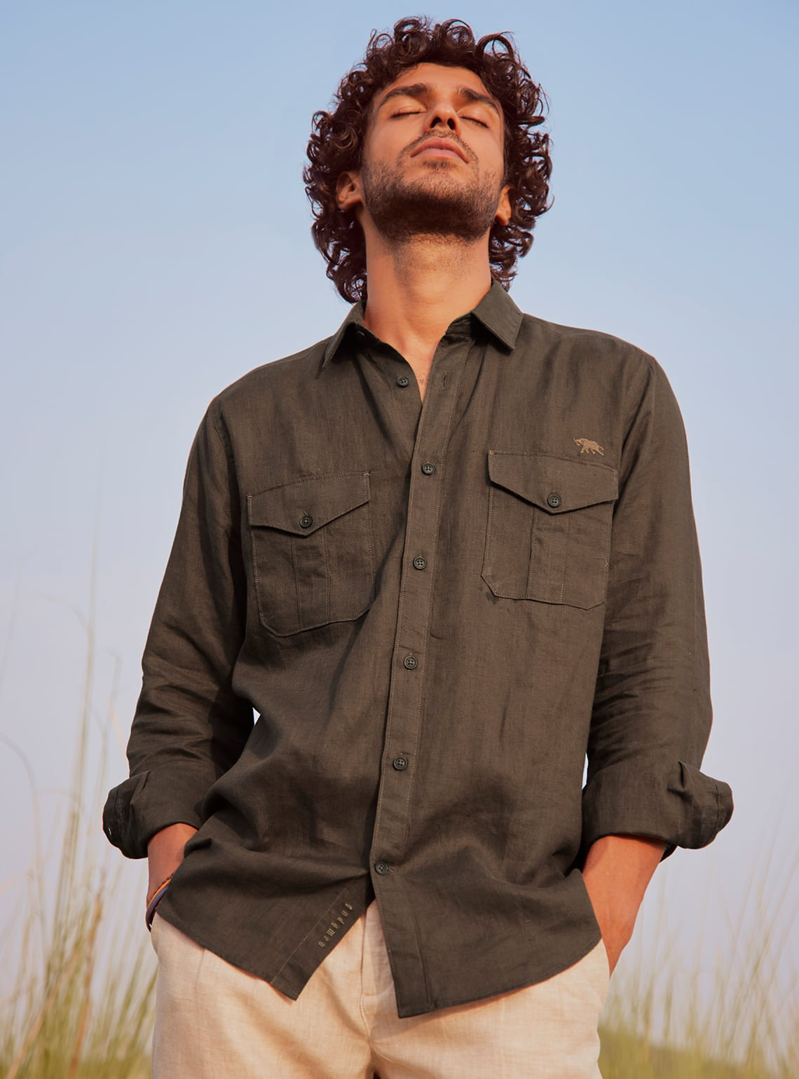 Tuscan Brown Linen Shirt