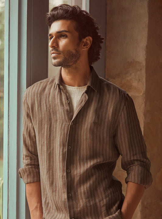 Tuscan Tan Linen Shirt