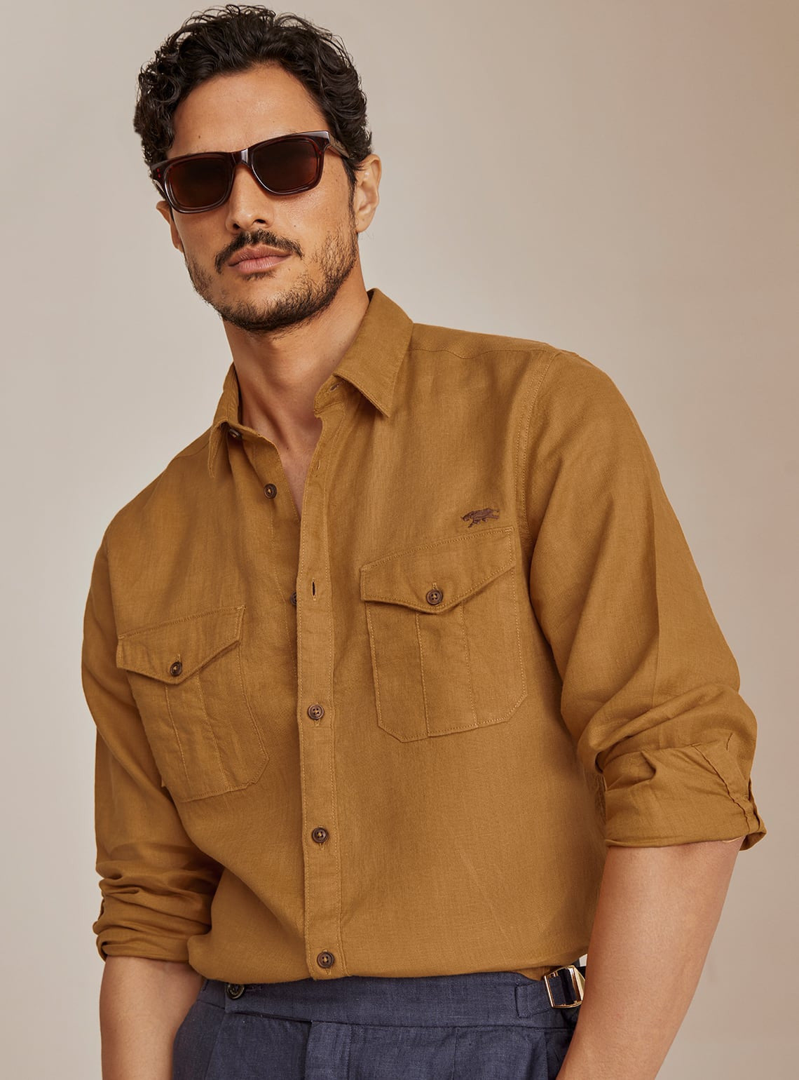 Dijon Linen Explorer Shirt