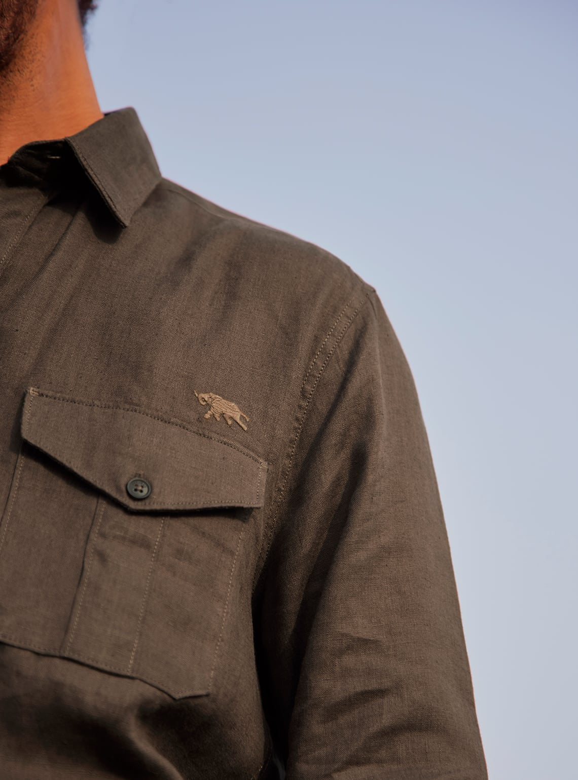 Tuscan Brown Linen Shirt