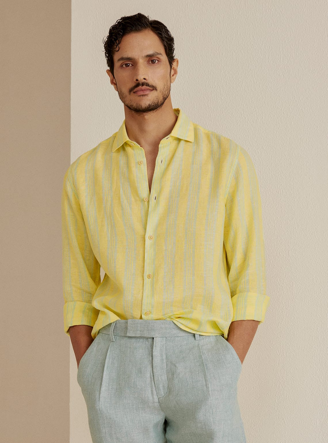 Sunflower Stripe Linen Shirt