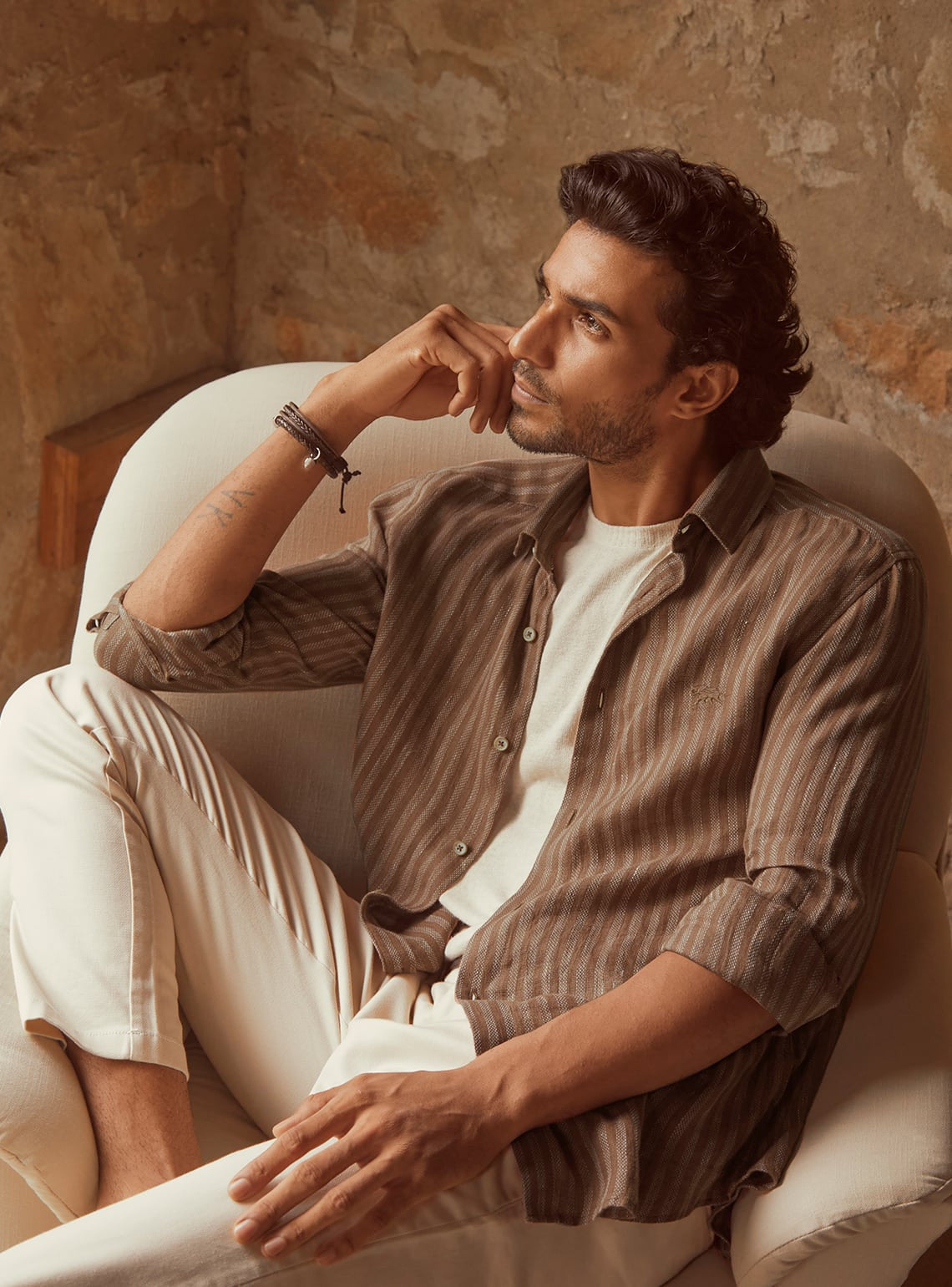 Tuscan Tan Linen Shirt