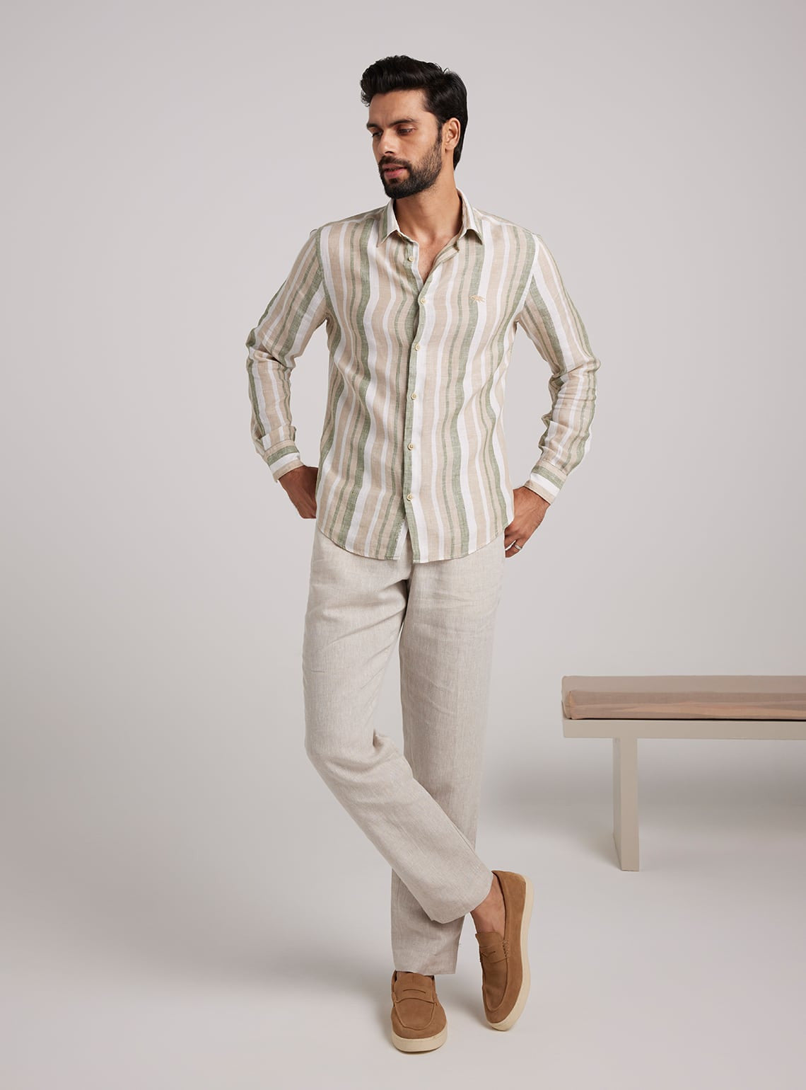 Smokey Stripe Linen Shirt