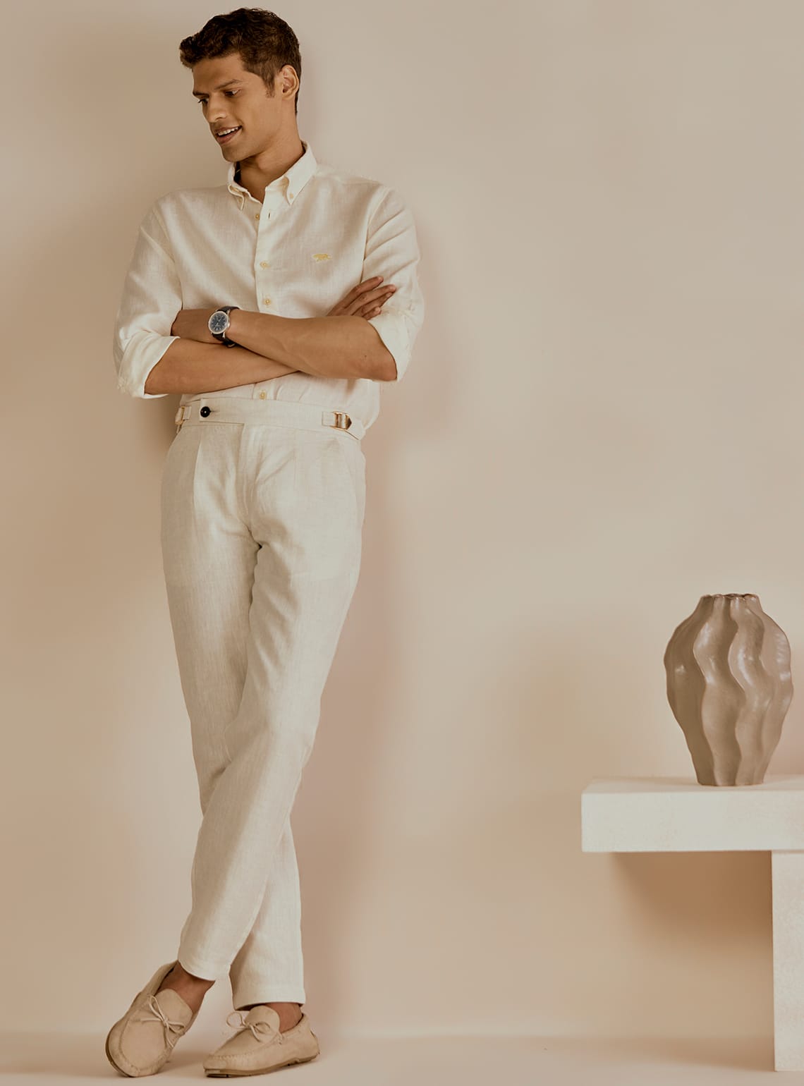 Malta White Linen Shirt