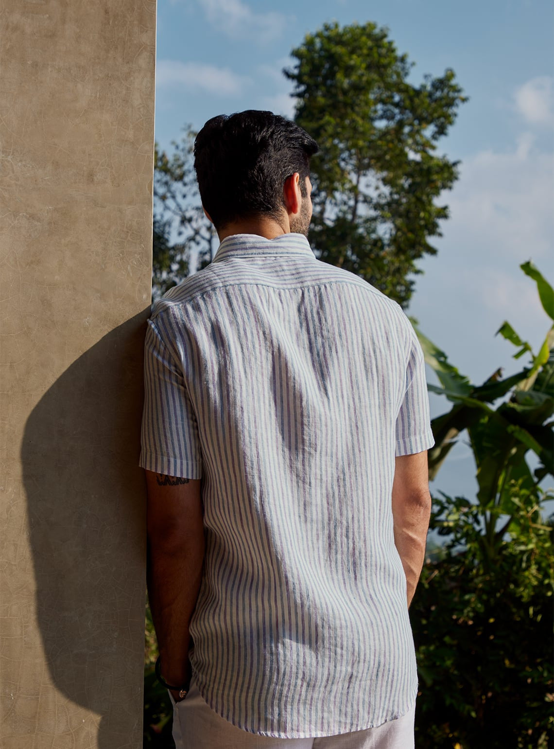 Sea Link Stripe Half Shirt