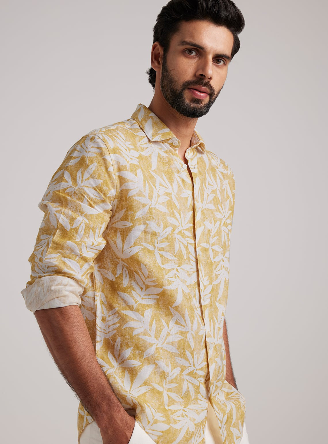 Daffodil Tropical Linen Shirt