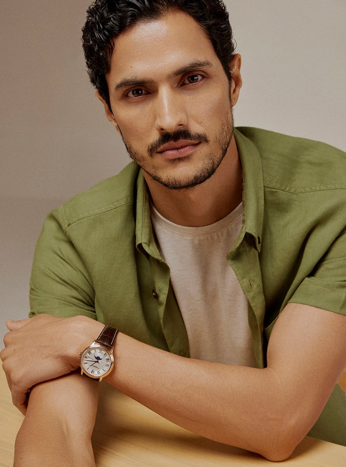 Deep Olive Linen Shirt