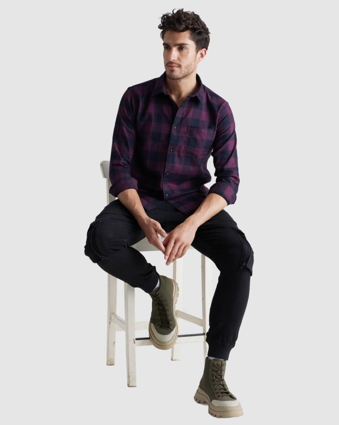 Men’s Checked Regular Fit Shirt | Timeless Checks & Everyday Comfort