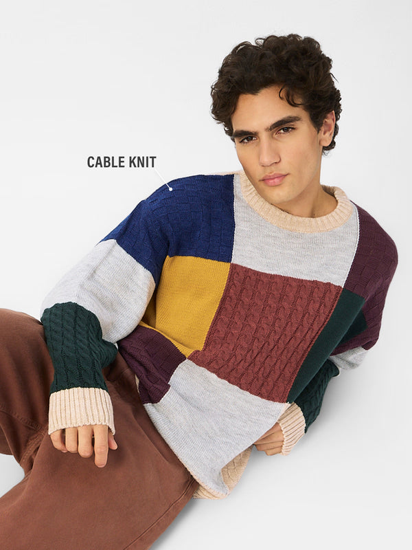 Colourblock Pullover: Autumn Hues