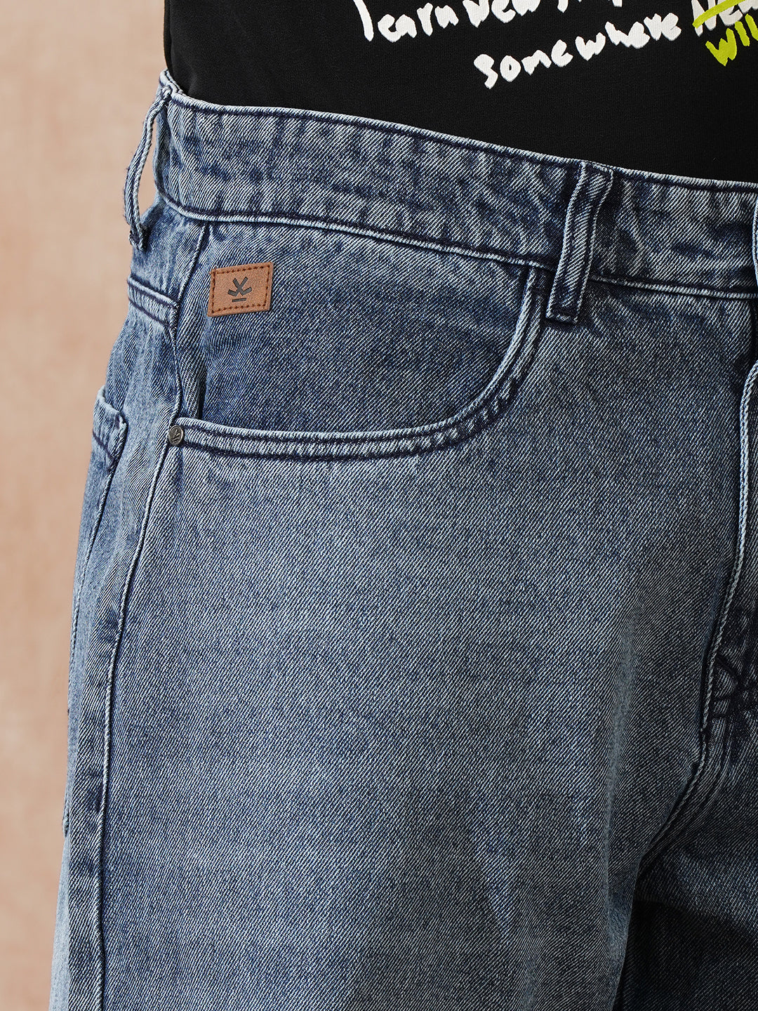 Faded Loose Fit Jeans | Blue
