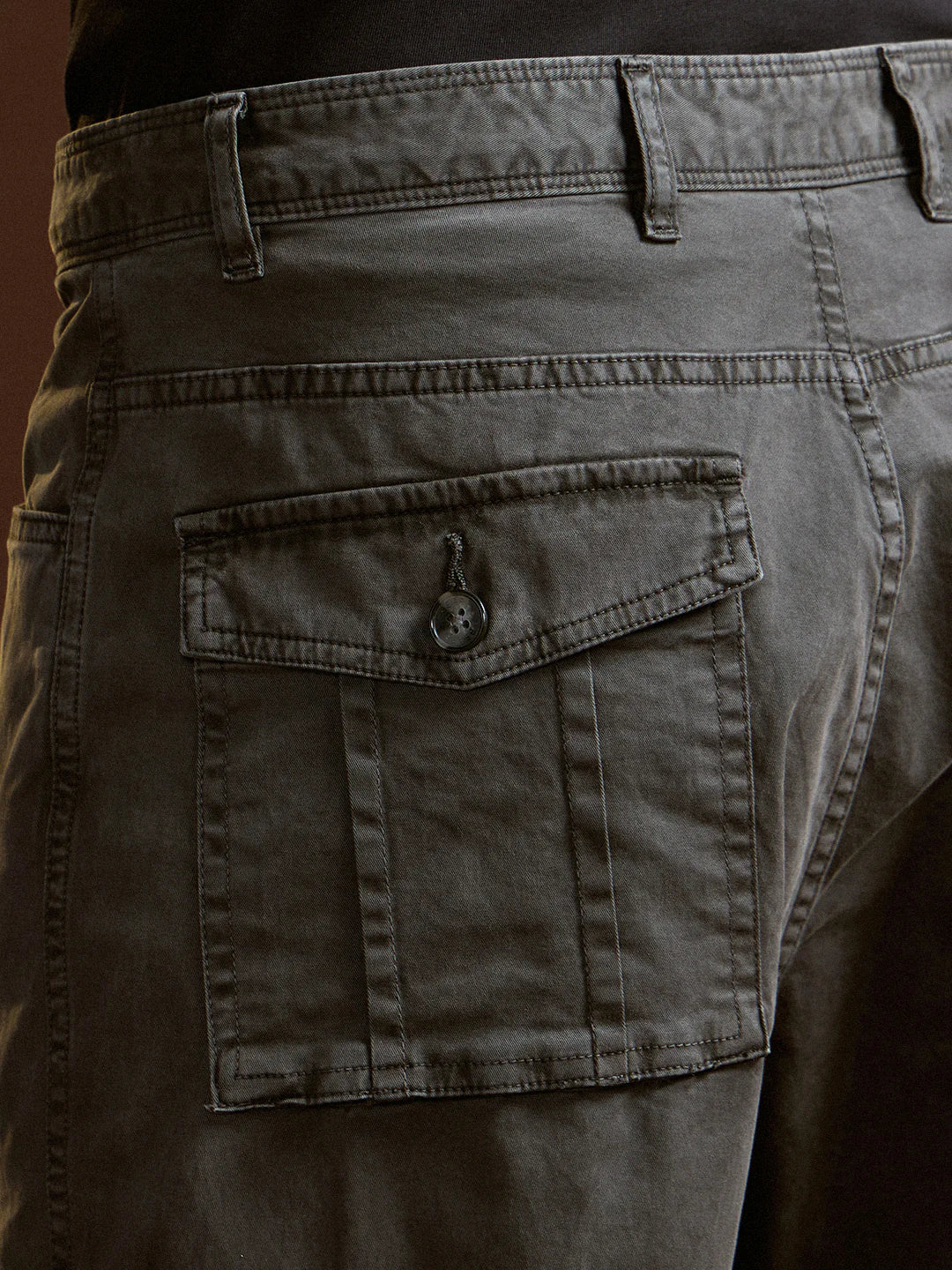 Grey Solid Straight Fit Functional & Stylish Cargo Pant