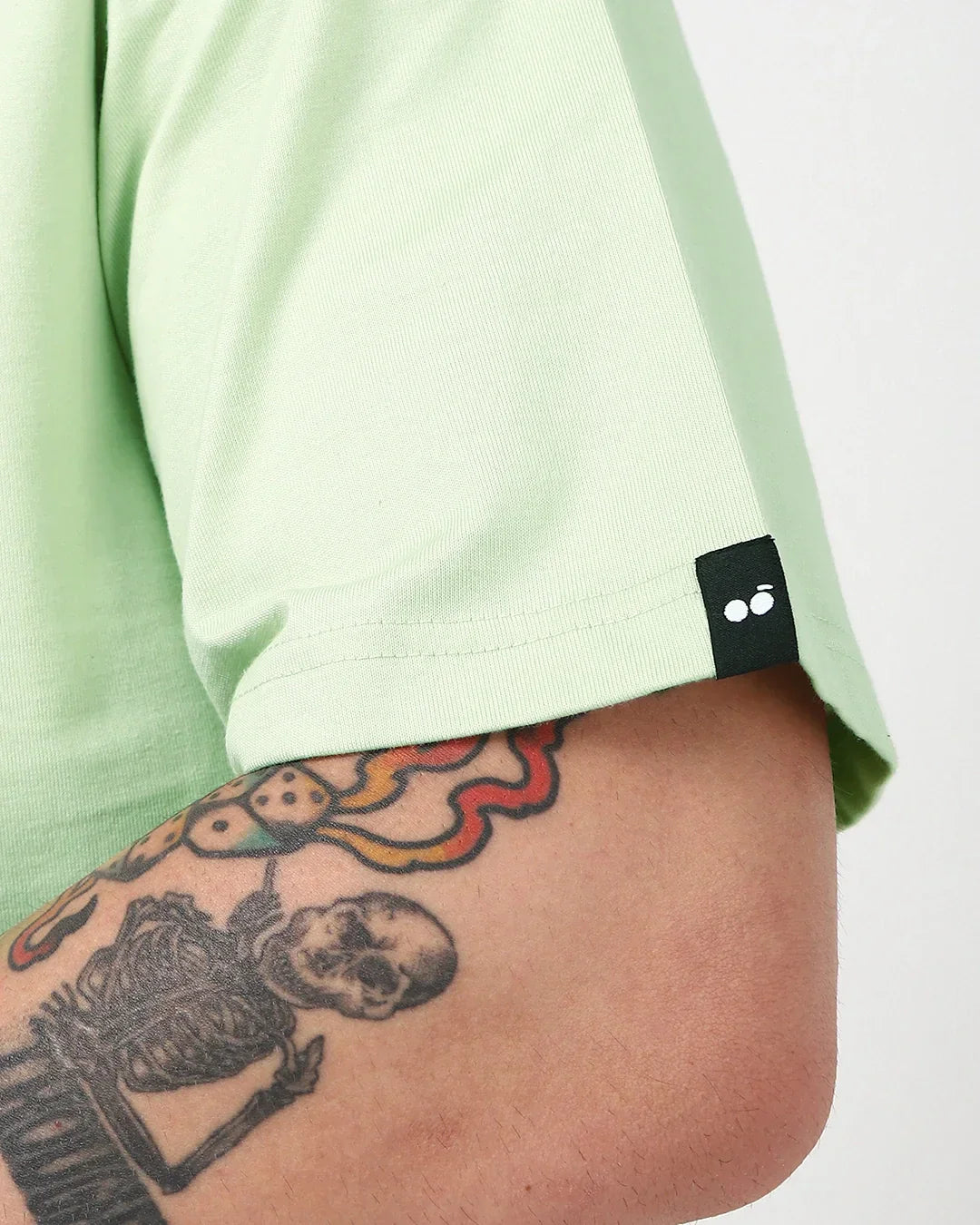 Men's Green Fog Green Turtle Graphic Printed Oversized T-shirt