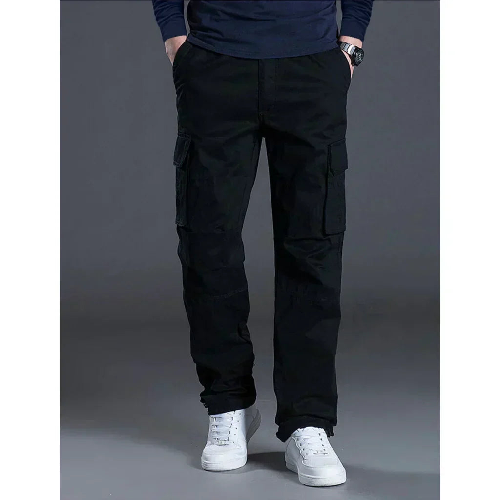 PACK OF 2 SUMMER TROUSER CARGO PANTS (Black+Olive)