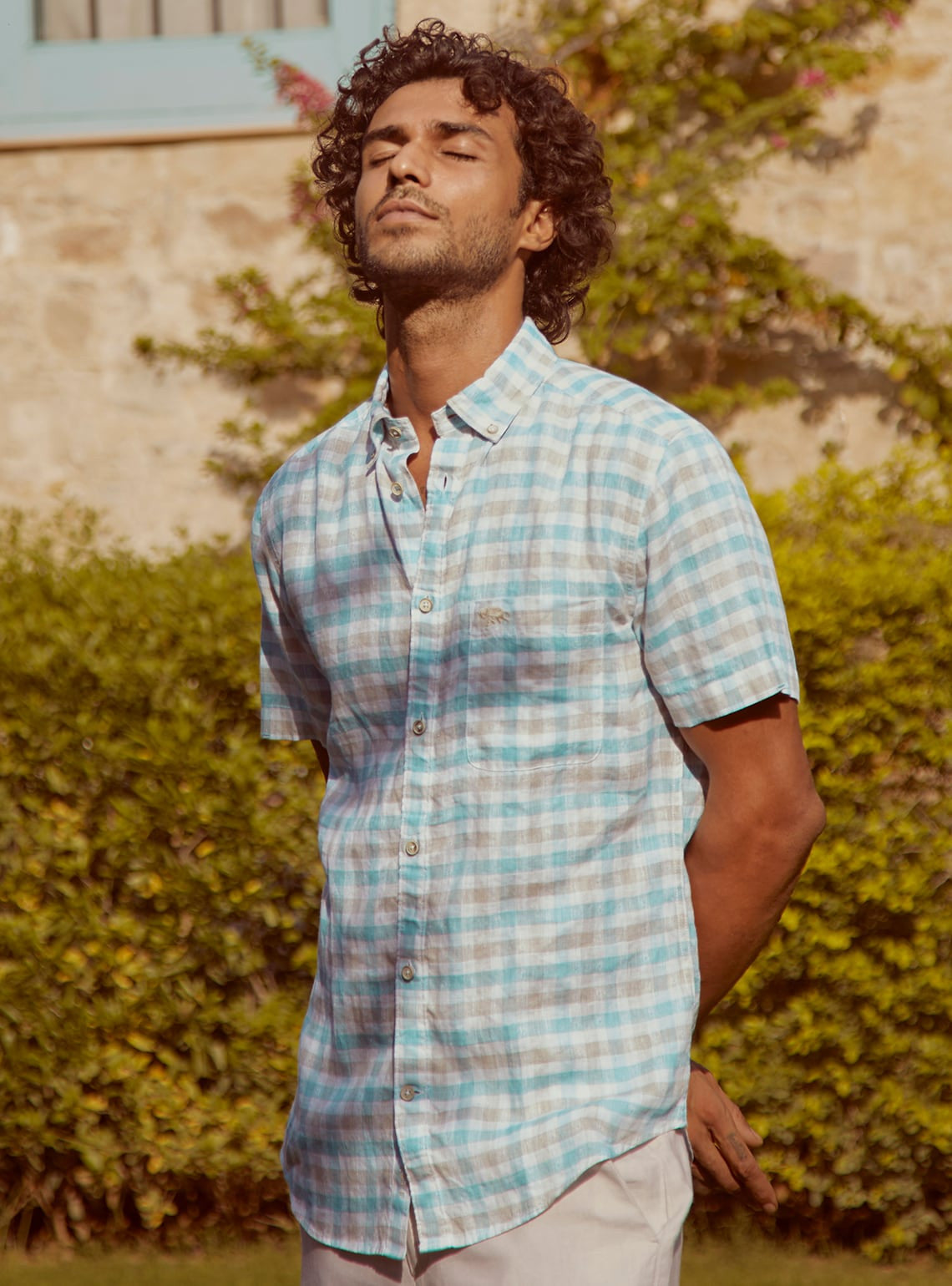 Beach Check Linen Shirt
