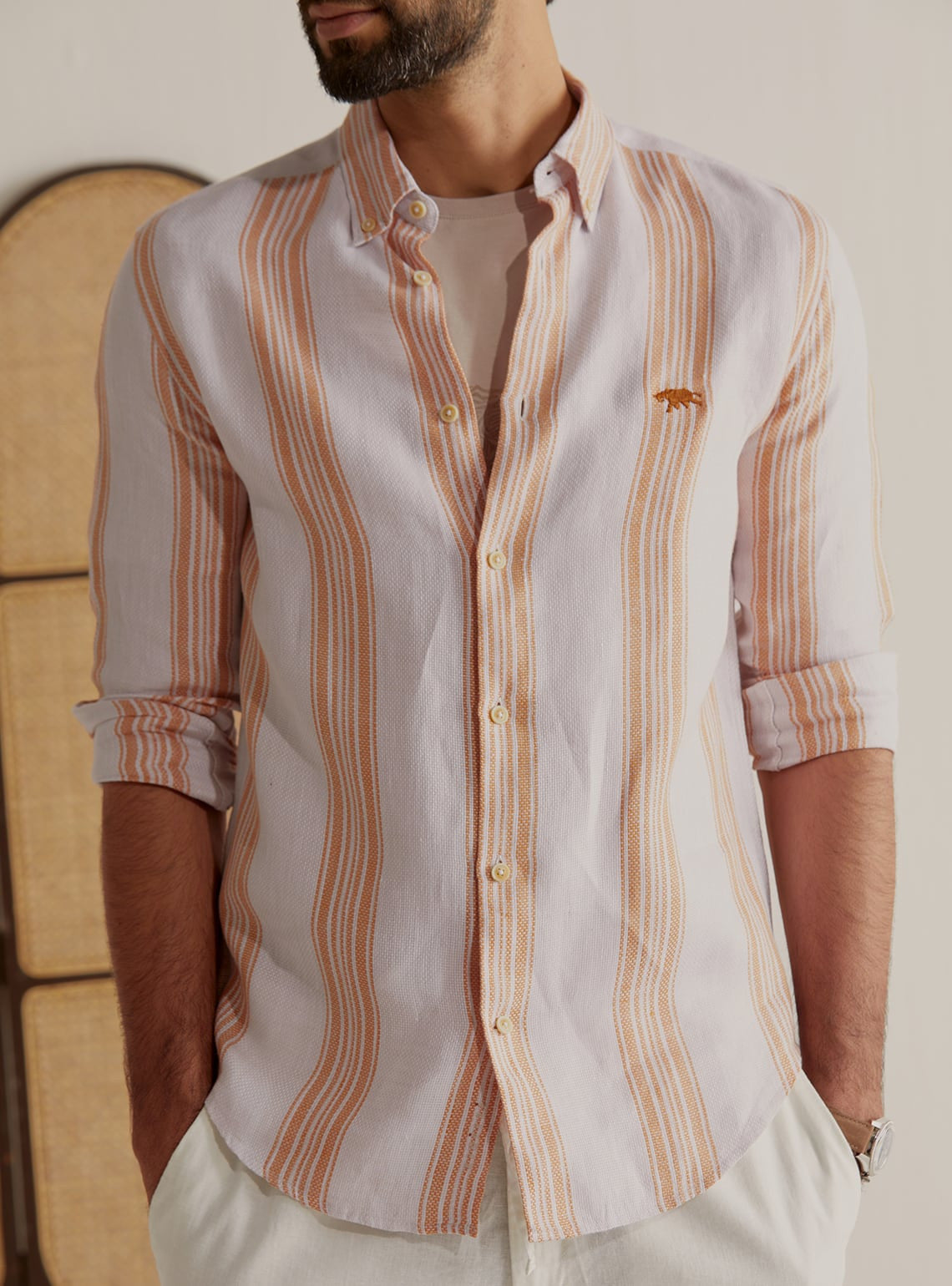 Sundowner Stripe Linen Shirt