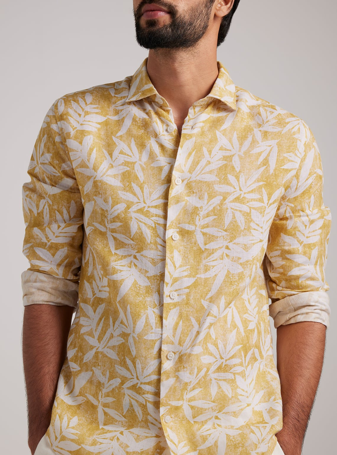 Daffodil Tropical Linen Shirt