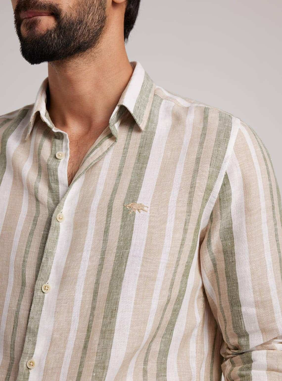 Smokey Stripe Linen Shirt
