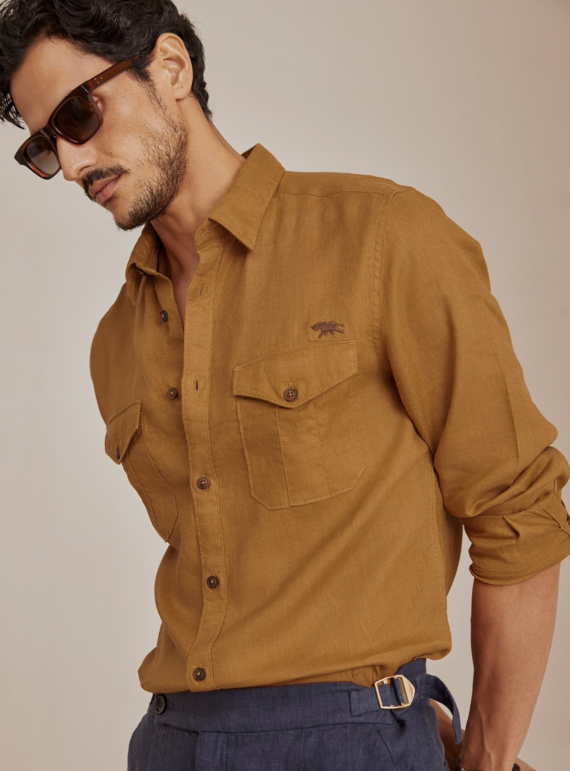 Dijon Linen Explorer Shirt