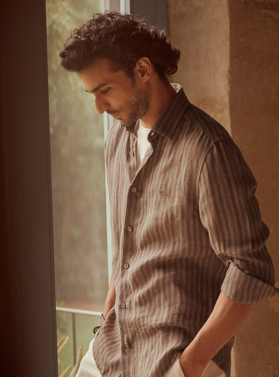 Tuscan Tan Linen Shirt