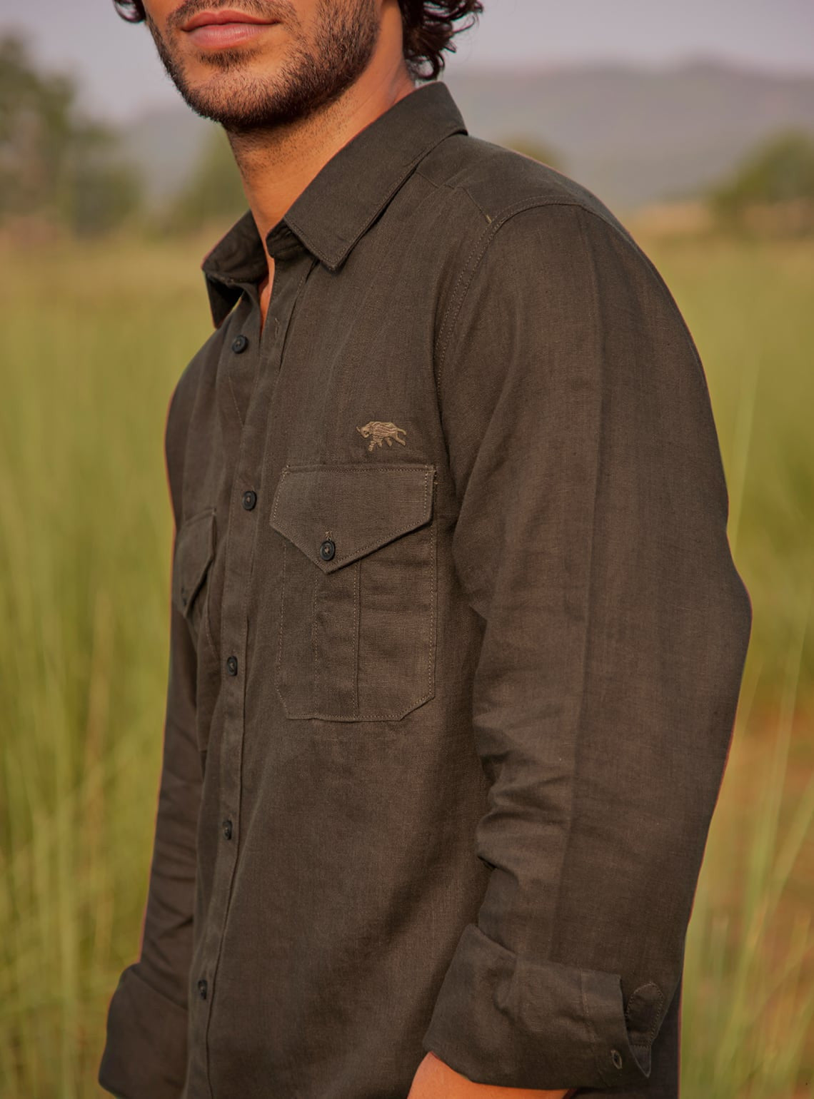 Tuscan Brown Linen Shirt