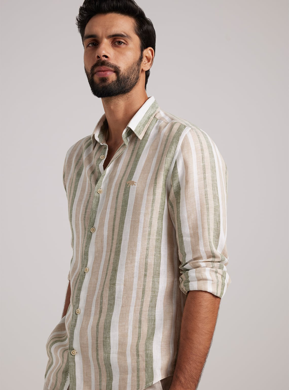 Smokey Stripe Linen Shirt