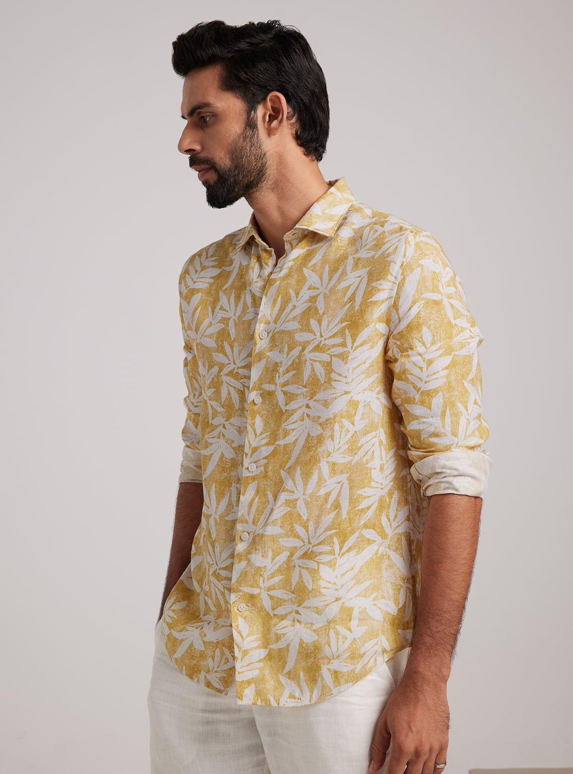 Daffodil Tropical Linen Shirt