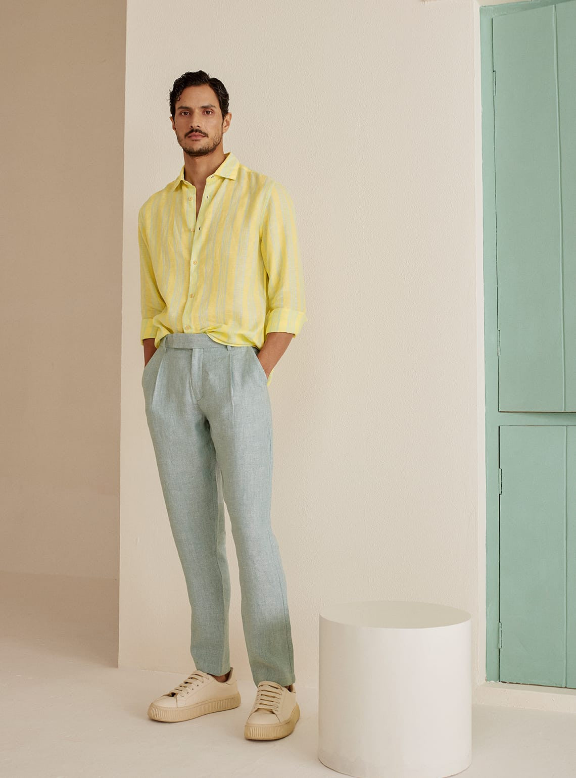 Sunflower Stripe Linen Shirt