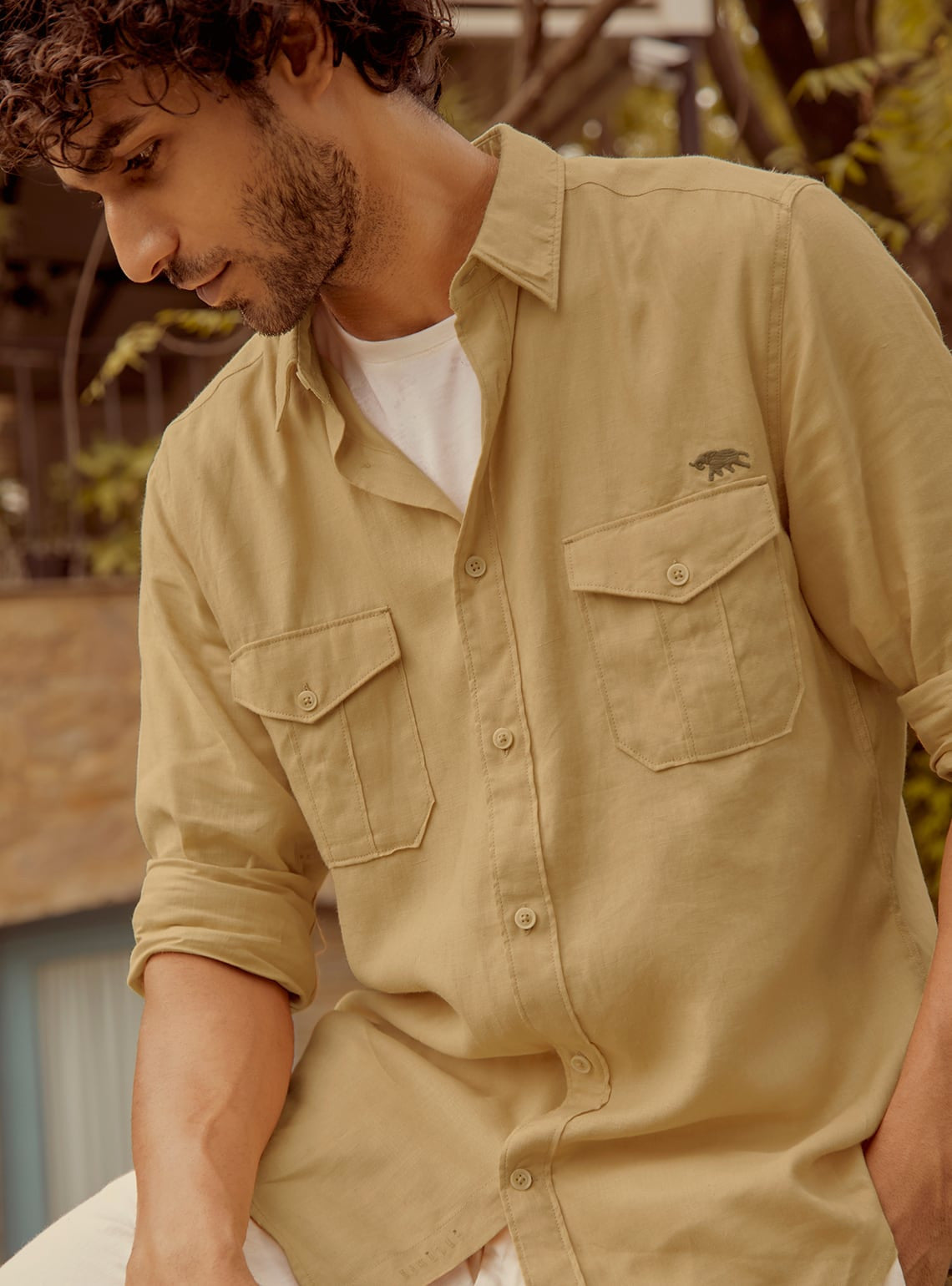 Golden Mist Linen Shirt