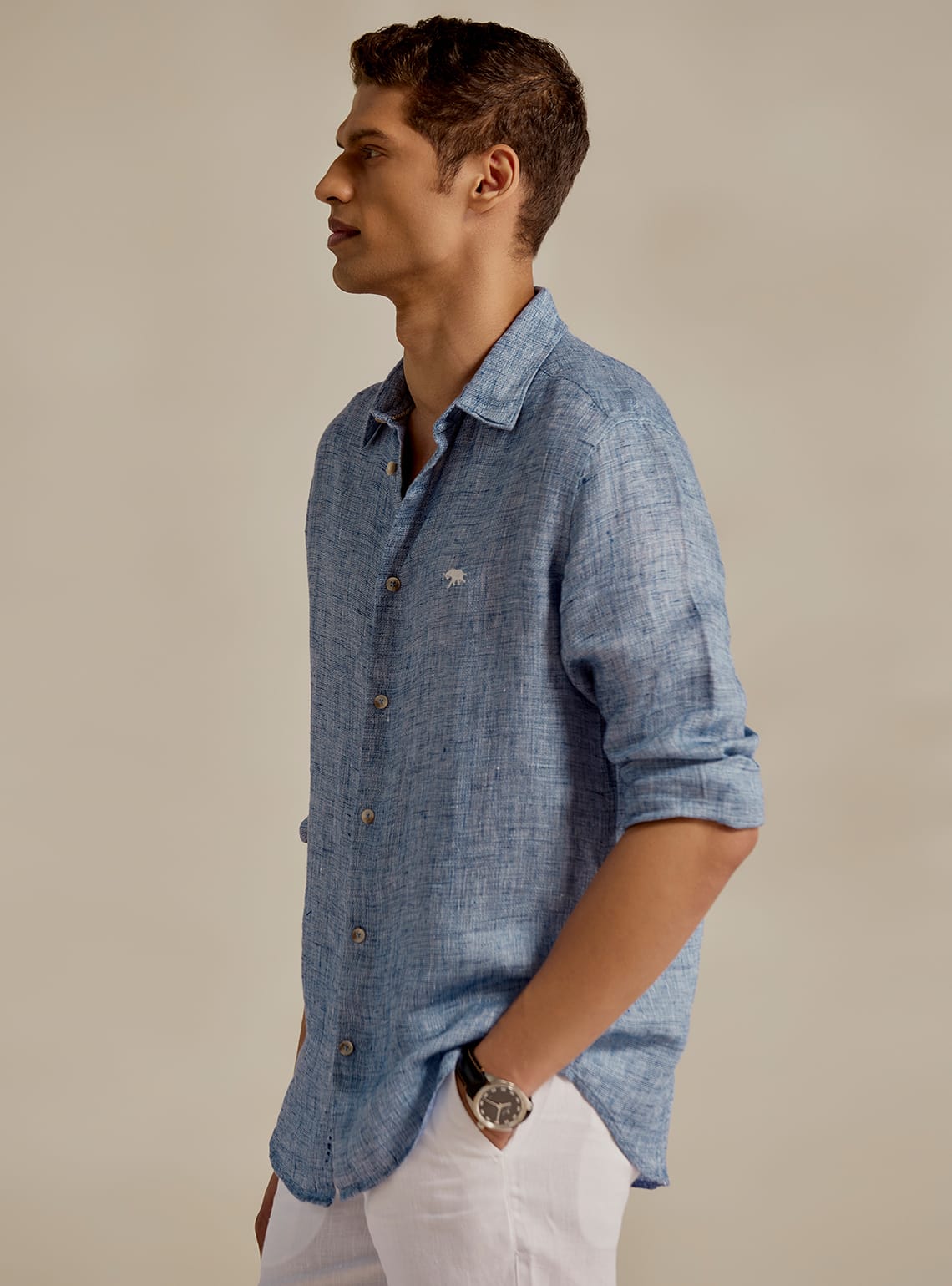 Ocean Wave Linen Shirt