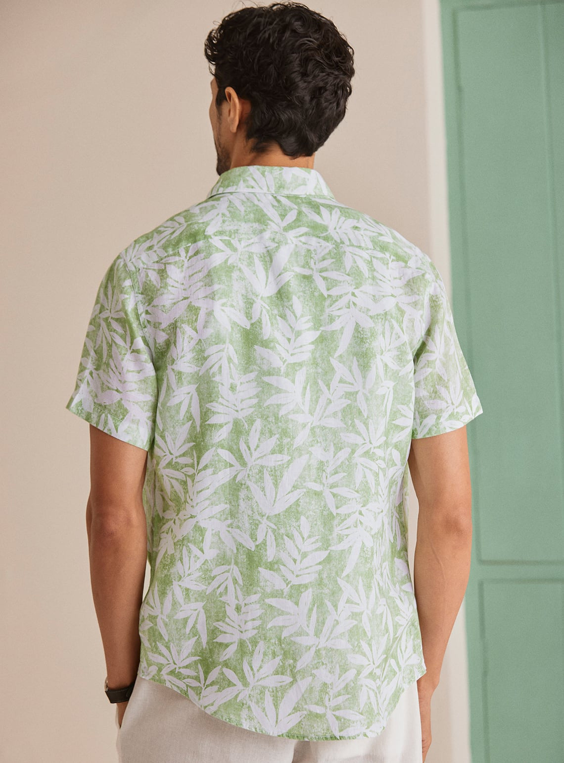 Tropical Lime Linen Shirt