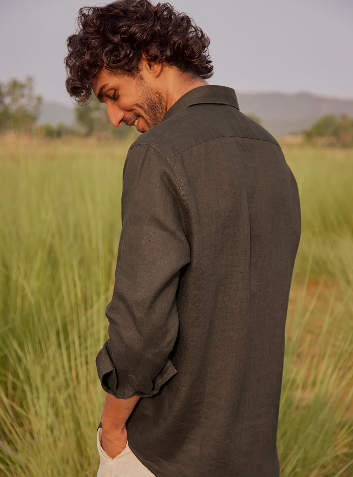 Tuscan Brown Linen Shirt
