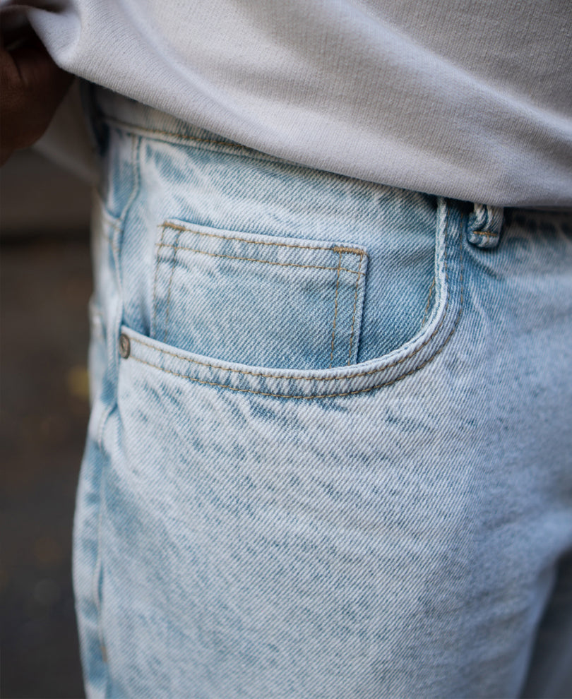 Ice Blue Baggy Fit Jeans