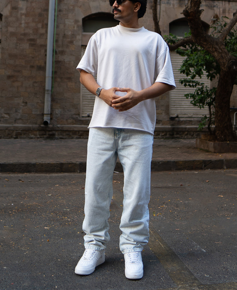 Ice Blue Baggy Fit Jeans