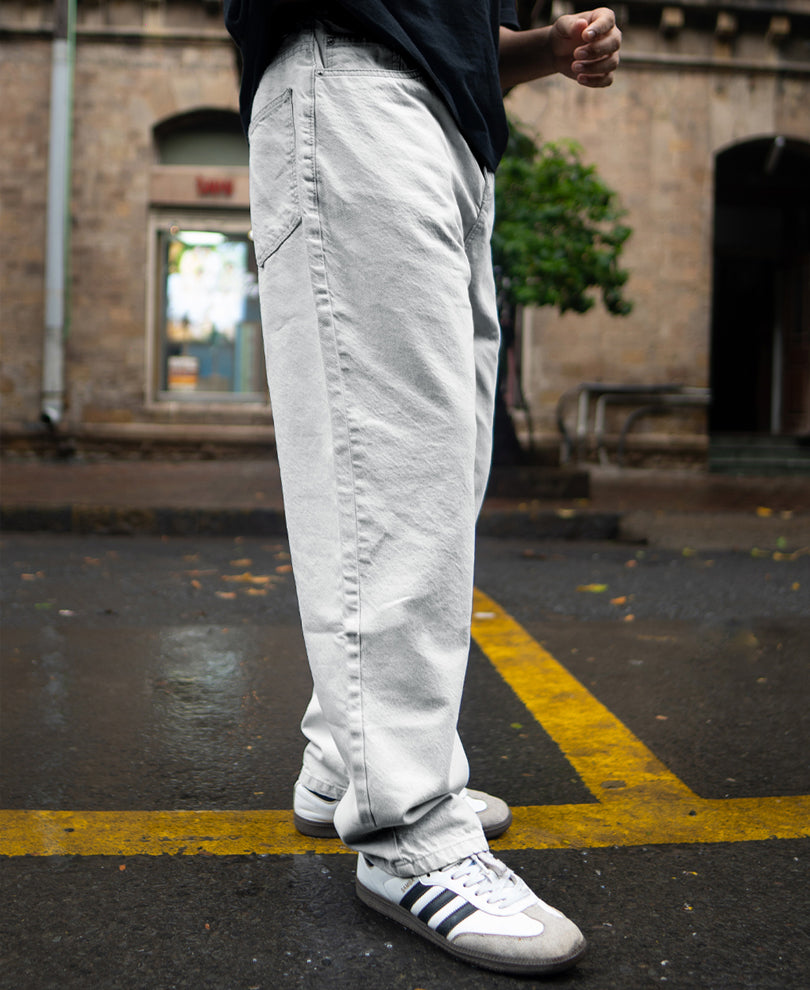 Light Grey Baggy Denim Pant