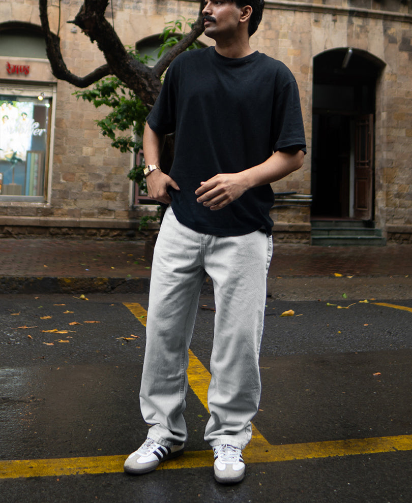 Light Grey Baggy Denim Pant