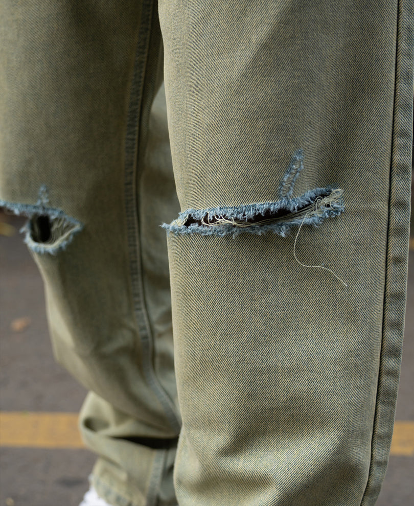 Tinted Blue Distressed Jeans