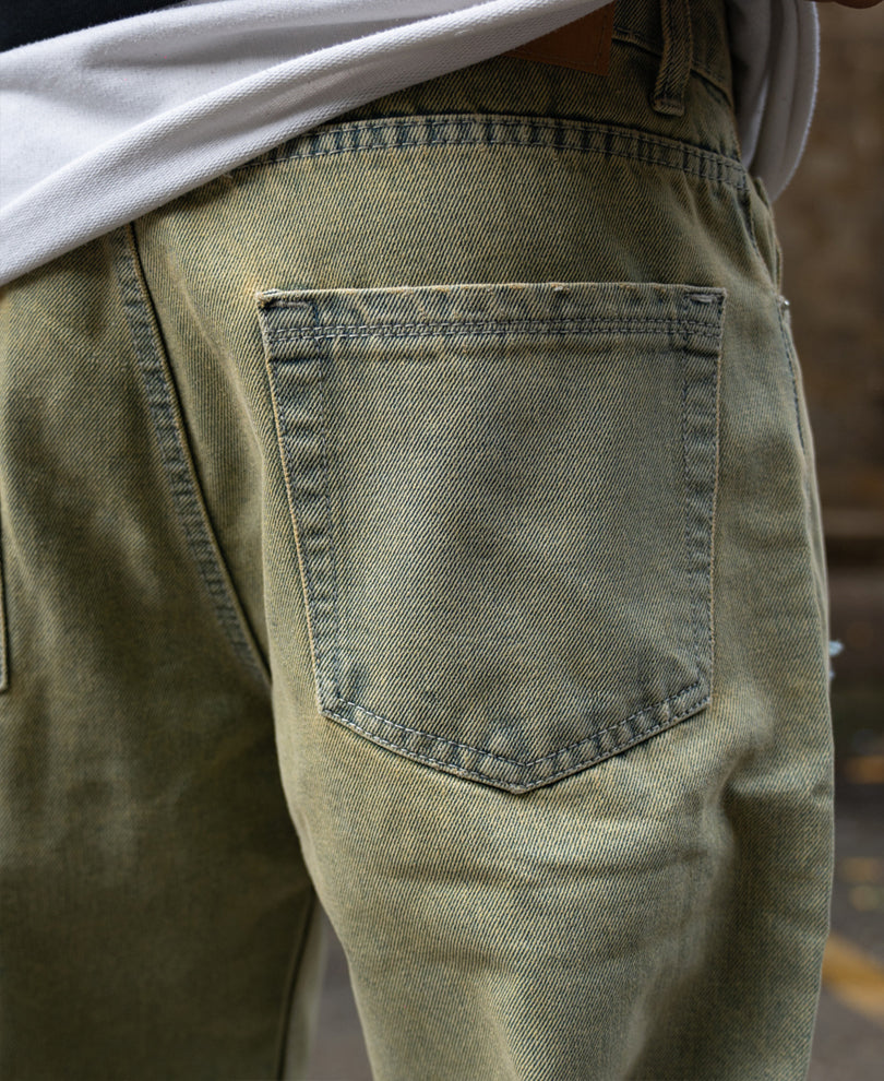 Tinted Blue Distressed Jeans