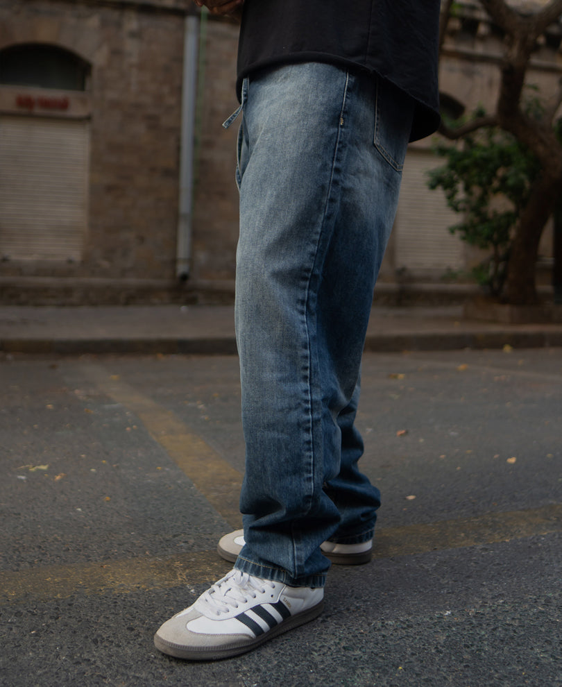Dark Blue Baggy Fit Jeans