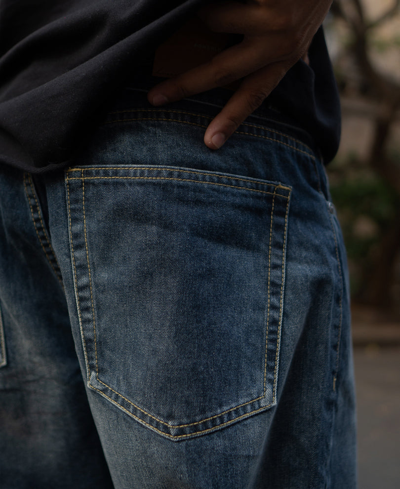 Dark Blue Baggy Fit Jeans