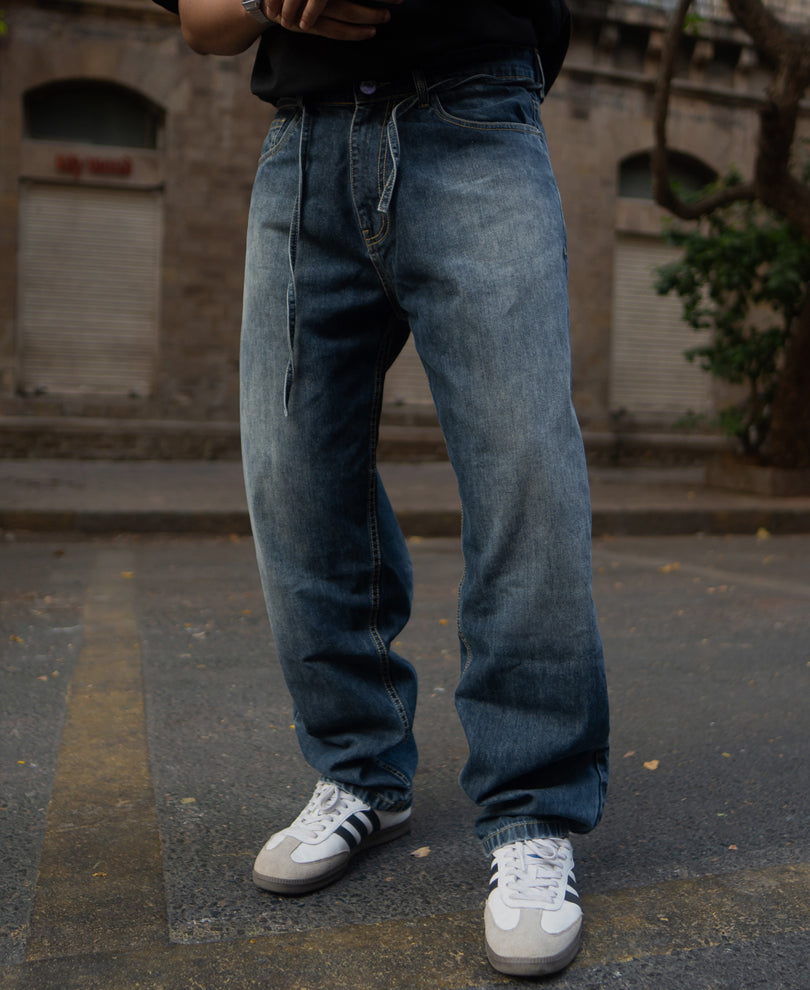 Dark Blue Baggy Fit Jeans