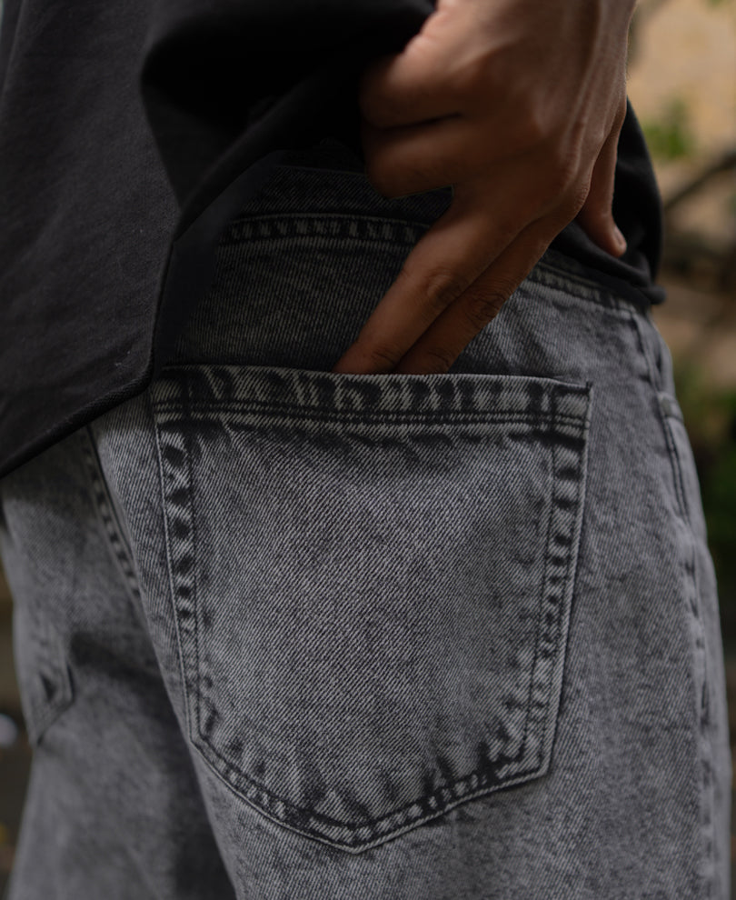 Dark Grey Baggy fit Denim Jeans