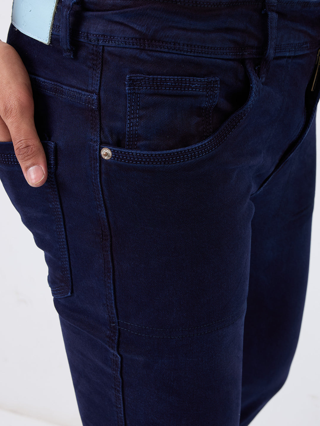 Men's Bootcut  Jeans - Comfortable Stretch Stylish Mid-Rise Denim Pants – Midnight Navy