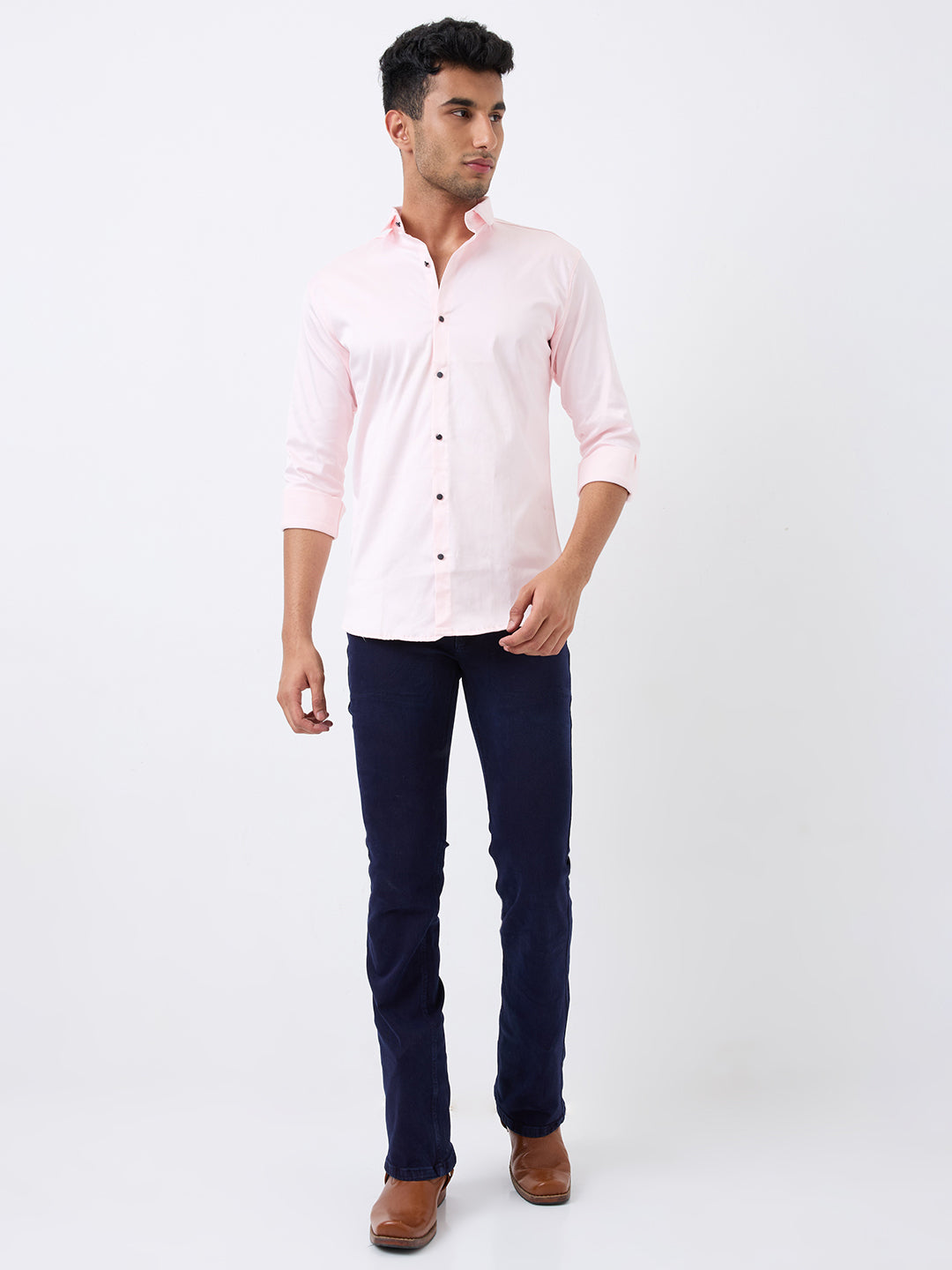 Men's Bootcut  Jeans - Comfortable Stretch Stylish Mid-Rise Denim Pants – Midnight Navy