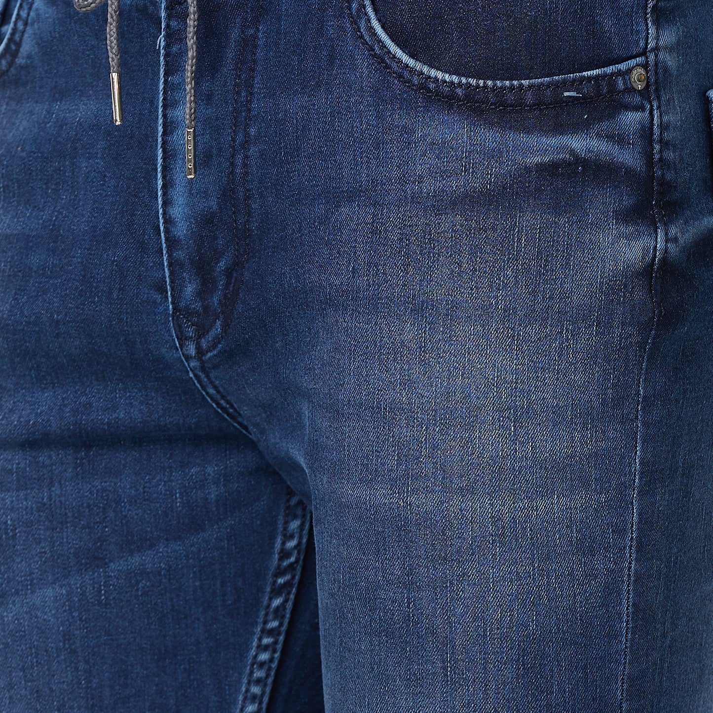 Mens Indigo Blue Bootcut Slim Fit Strechable Joggers