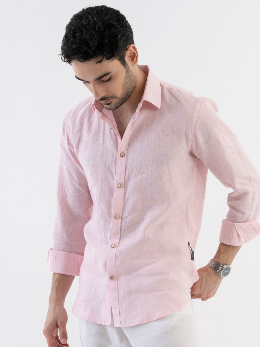 Men’s Pure Linen Full Sleeve Shirt | Breathable Elegance for Every Day