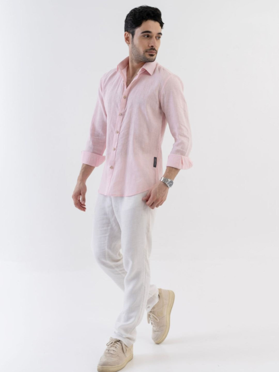 Men’s Pure Linen Full Sleeve Shirt | Breathable Elegance for Every Day