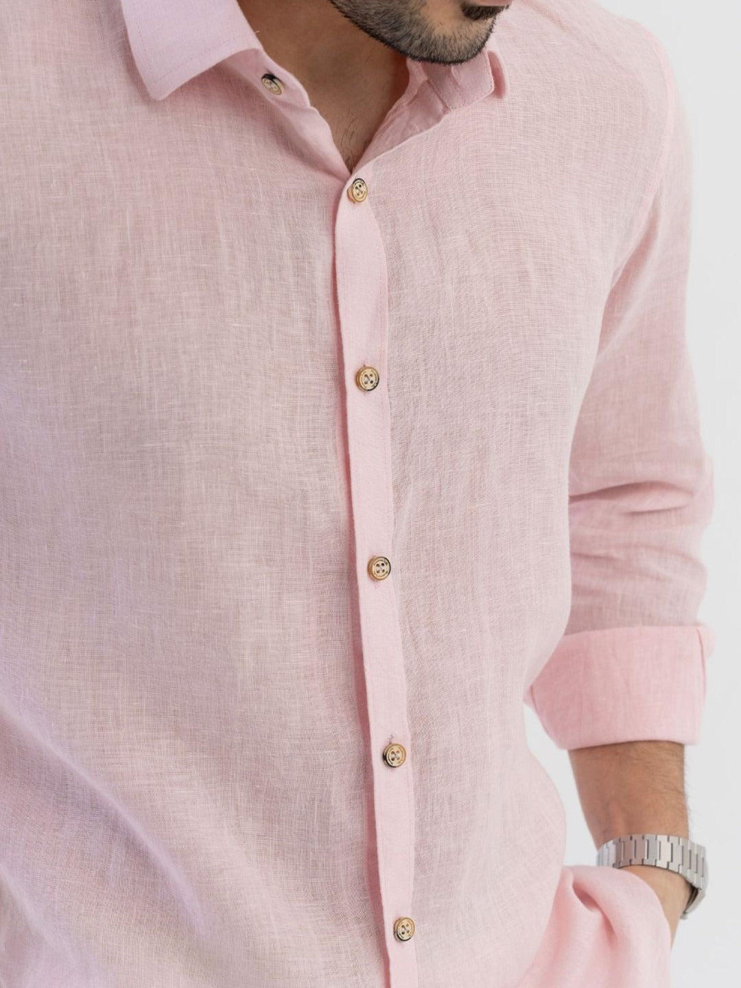 Men’s Pure Linen Full Sleeve Shirt | Breathable Elegance for Every Day