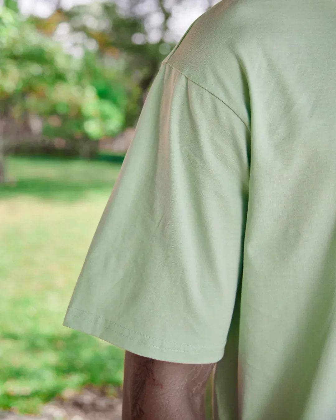 Men's Green Stay Weird Typography Oversized T-shirt