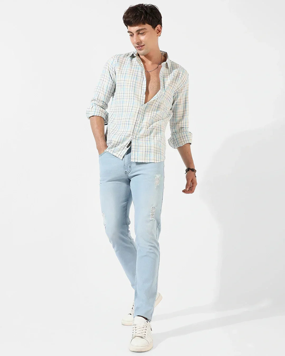 Men's Multicolor Checked Shirt