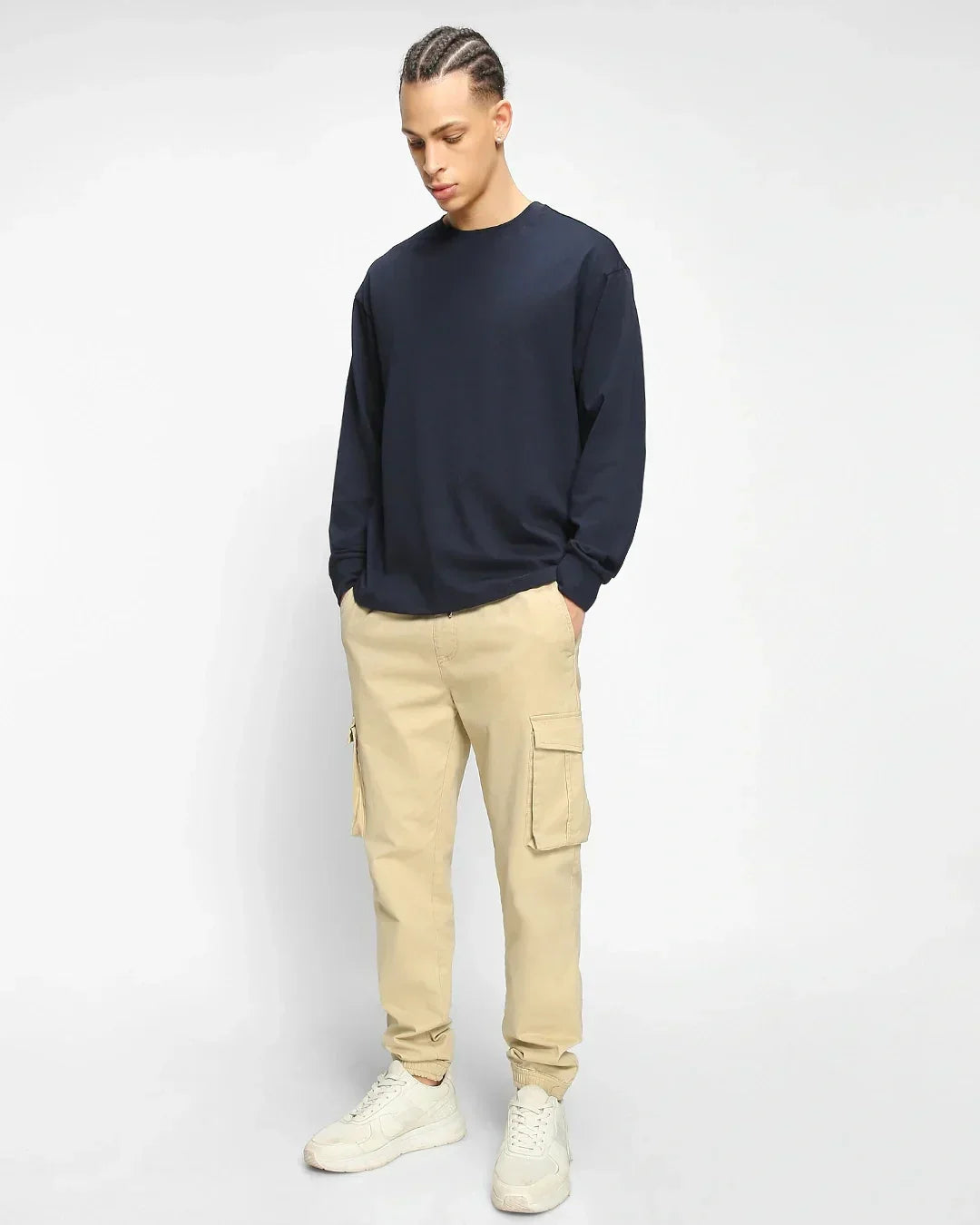 Men's Navy Blue Oversized T-shirt